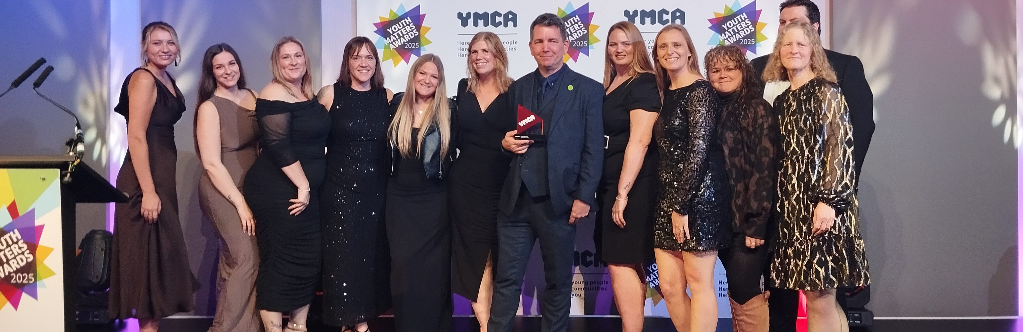 YMCA Fairthorne Group team at the Youth Matters Awards 2025