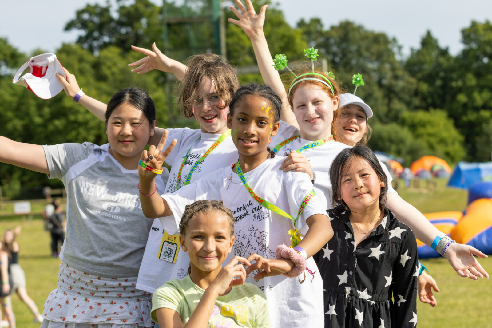 Young carers enjoying the festival