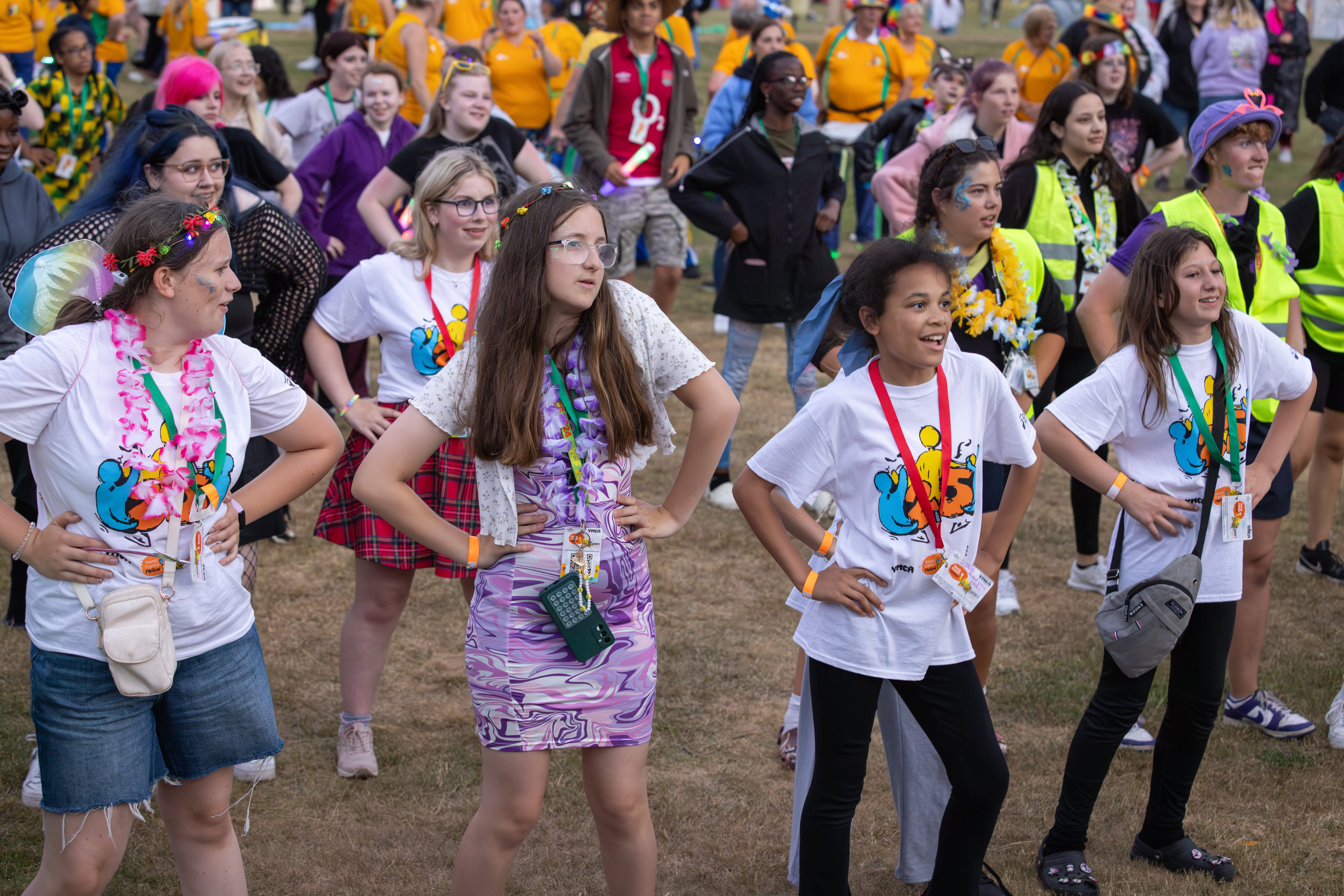 Young carers enjoying the festival