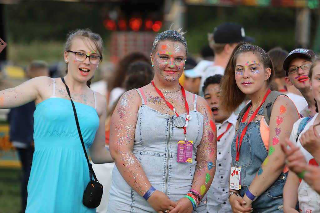 Young people enjoying the festival