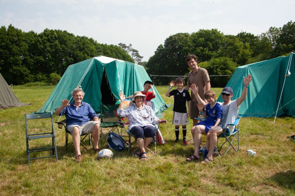 Family camping at YMCA Fairthorne Manor