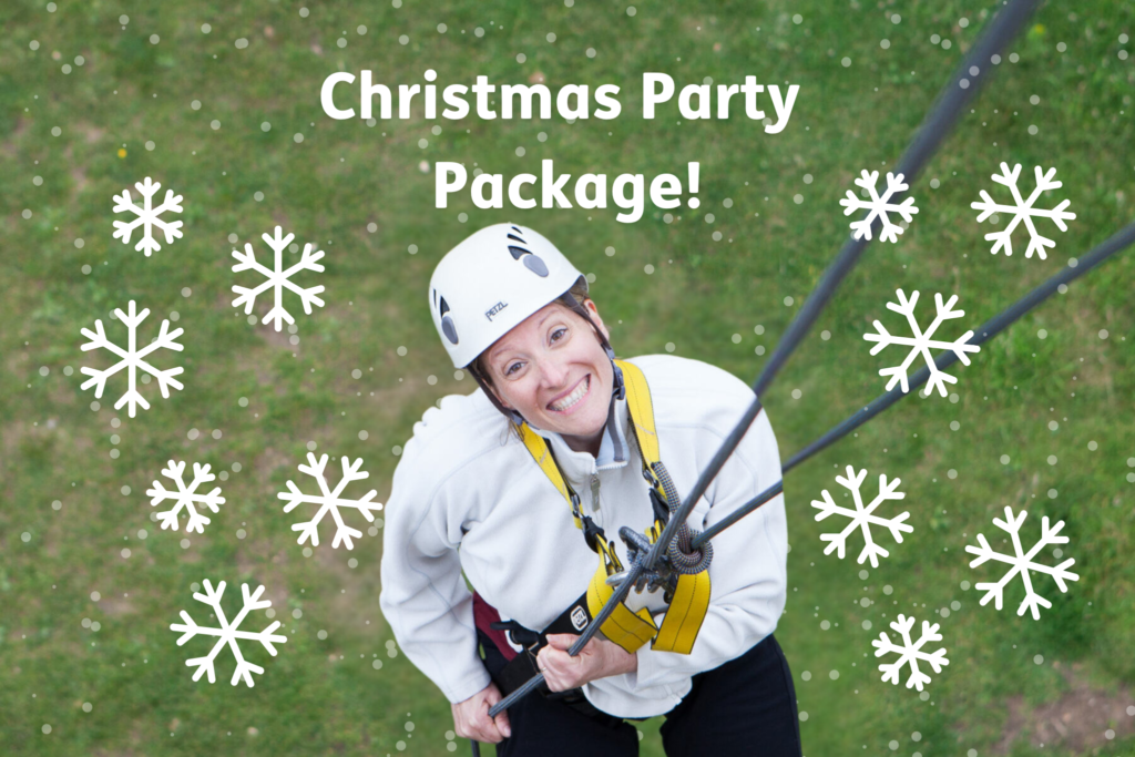 christmas party package, work christmas party, abseling, rock climbing, fairthorne manor