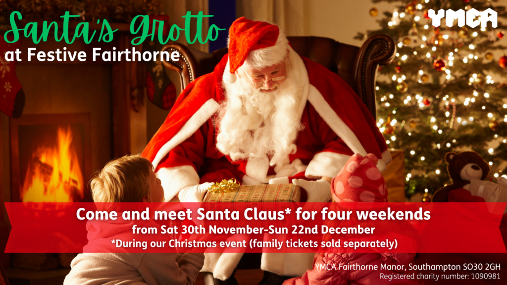 santas grotto, santas grotto near me, fairthorne manor, christmas hampshire, hampshire christmas, southampton christmas, botley christmas