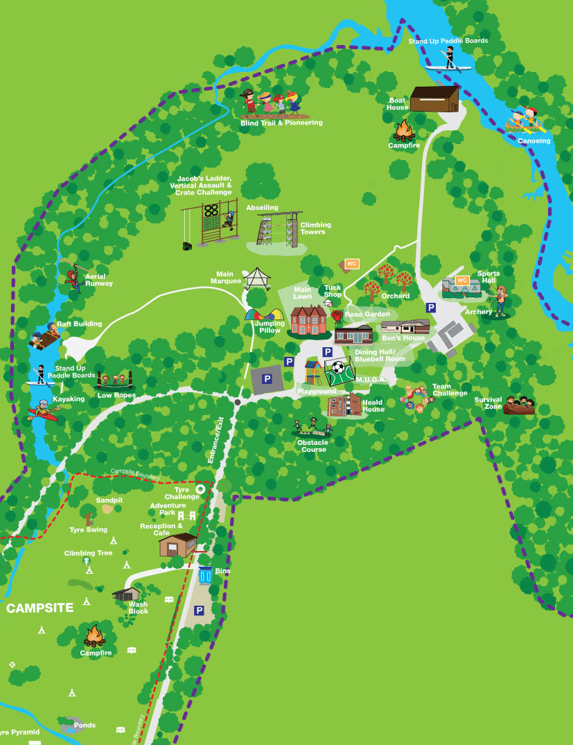 Fairthorne Manor site map