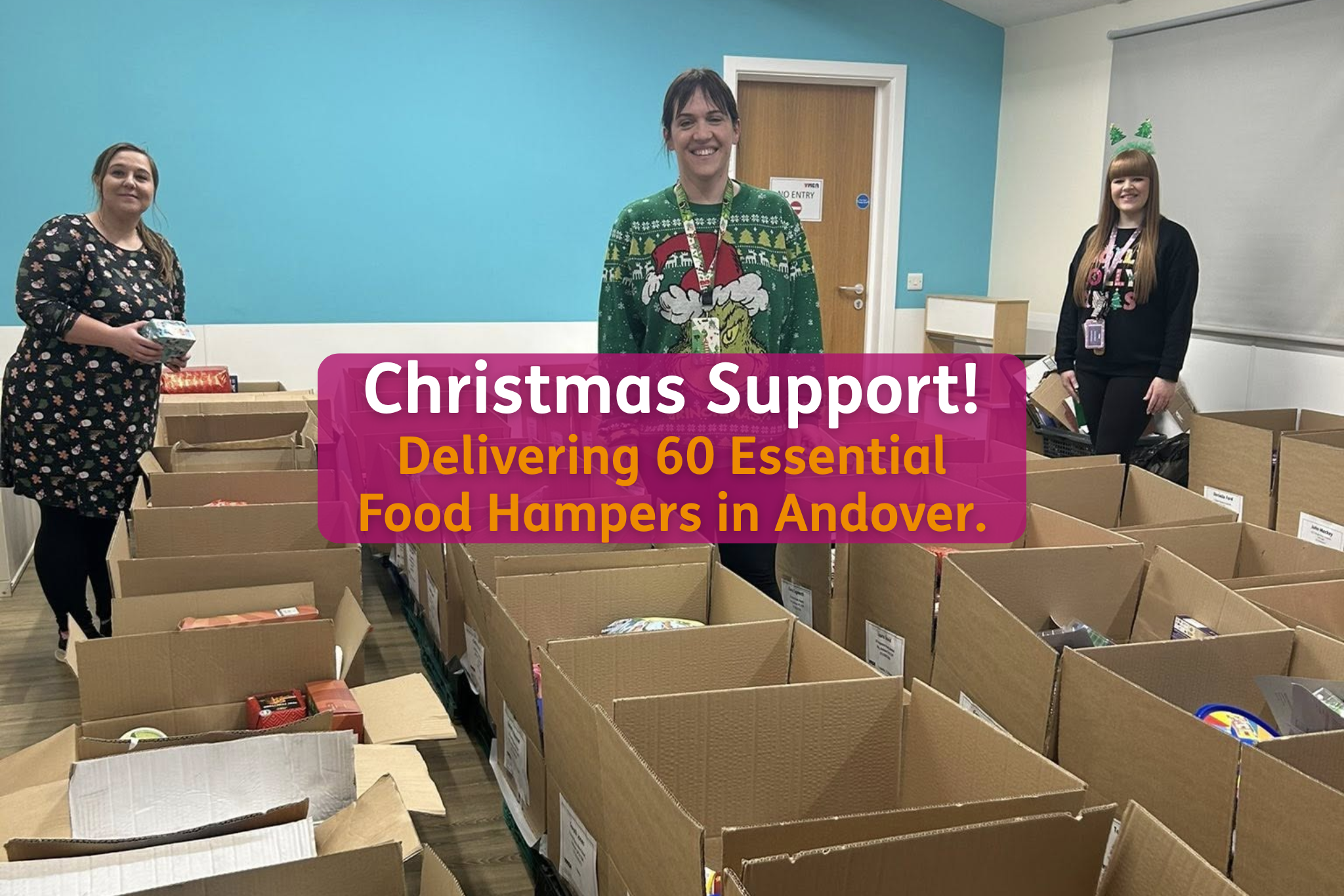 Feeding the Andover Community – Delivering over 60 Essential Food Hampers